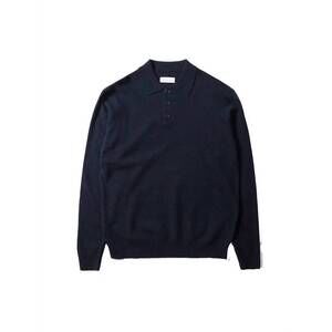 NEW EDMMOND STUDIOS men's wool polo top in navy